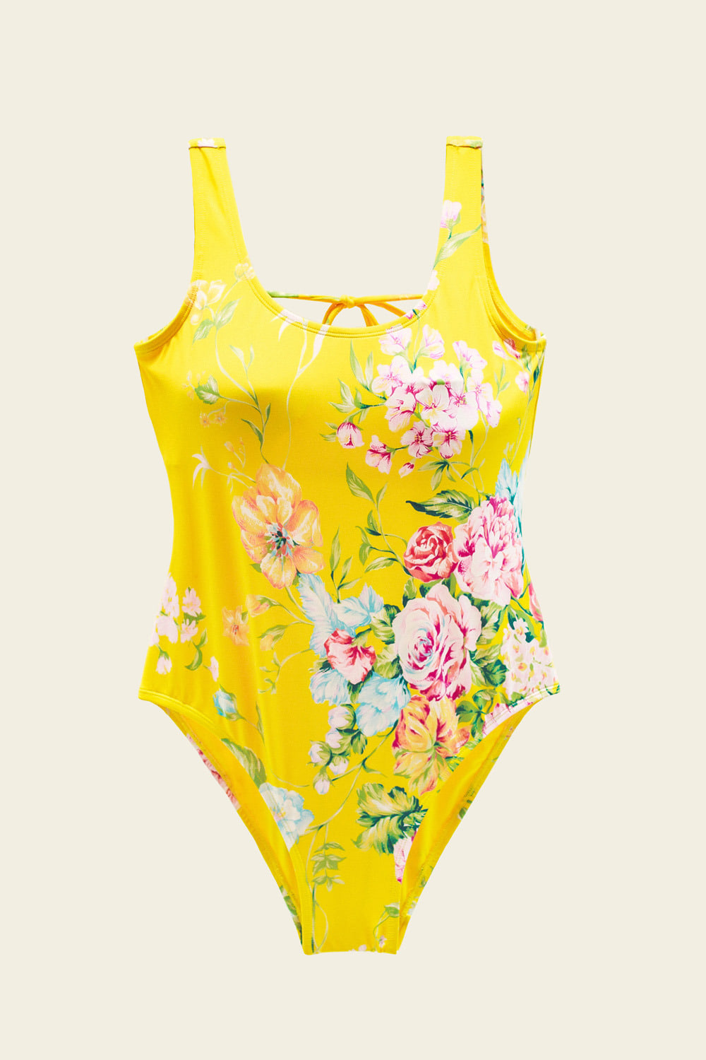 [Clearance Sale 68%] Floral print swimsuit (Yellow)