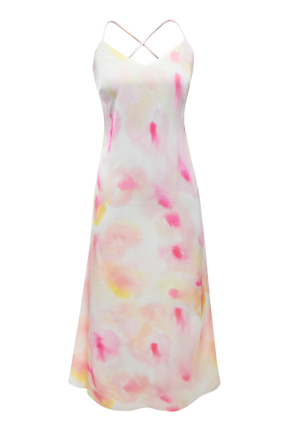 Watercolor dream slip dress (Pink)
