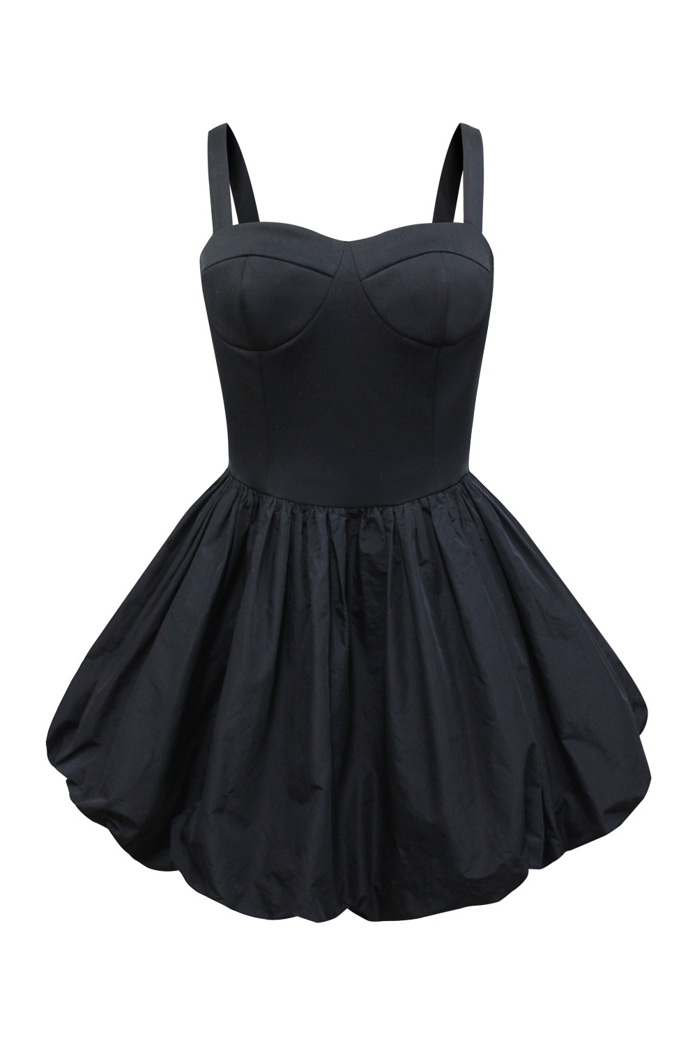 Balloon bustier dress (Black)
