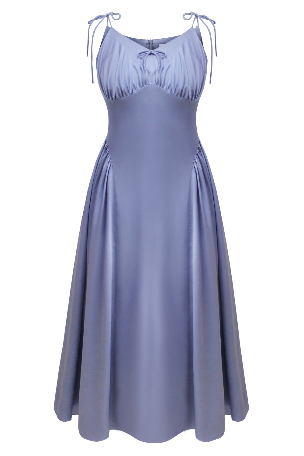 Elizabeth volume slip dress (Cornflower blue)